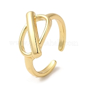 Латунные открытые кольца манжеты RJEW-Q778-15G