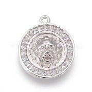 Латунные микро проложить кубического циркония подвески KK-F809-08P
