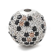 Латунные микро проложить кубического циркония бусы KK-L228-11P