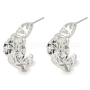 Brass Stud Earrings EJEW-K264-02P