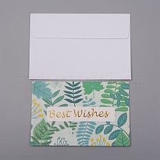 Ensemble de cartes de remerciement enveloppe et motif floral DIY-WH0161-23B