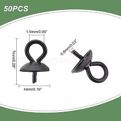 50 stücke ionenbeschichtung (ip) 304 edelstahl tasse perle peg kautionen pin anhänger&nbsp;STAS-UN0038-01