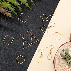 Kit fai da te per realizzare orecchini pendenti geometrici in ottone&nbsp;DIY-SC0012-78