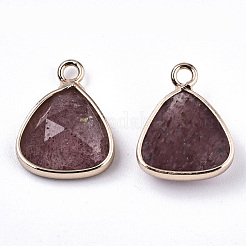 Natürliche Erdbeerquarz-Charms&nbsp;G-N326-48C