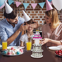 2 Stück 2 Stile 3-stöckiger Cupcake-Ständer aus Holz&nbsp;DIY-DC0003-99