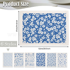 6 Stück 6 Papier-Keramik-Aufkleber&nbsp;DIY-SD0002-10F