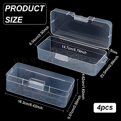 Aufbewahrungsboxen aus transparentem Kunststoff&nbsp;CON-WH0094-35B