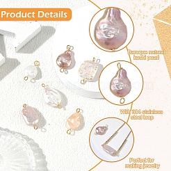 6 ciondolo con perla keshi naturale barocca&nbsp;HJEW-YW00290