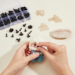 Harzpuppe basteln Augen und Nasen mit Unterlegscheiben&nbsp;DIY-WH0209-04