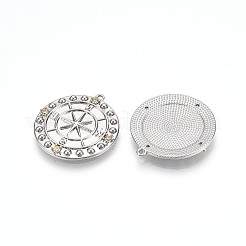 Pendentifs avec zircon cubiques à micro-pavés en laiton&nbsp;ZIRC-T016-17