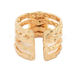 Anillos de puño abiertos multicapa de acero inoxidable 304 con revestimiento iónico (IP)&nbsp;RJEW-F167-05G-02