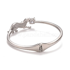 Leoparden-Manschettenarmband aus klarem Zirkonia&nbsp;STAS-D165-05P