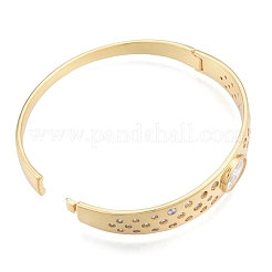 Ovaler Armreif mit Zirkonia&nbsp;BJEW-G651-10G-04