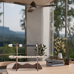 Présentoir en bois à 2 niveau pour porte-flûte&nbsp;ODIS-WH0030-157