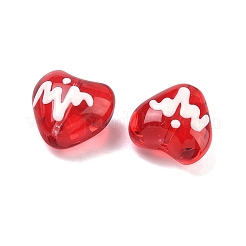 Perle di vetro smaltato trasparente&nbsp;GLAA-P078-02A-02