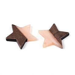 Pendentifs en bois de résine et de noyer&nbsp;RESI-T057-37B