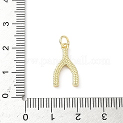 Messing Pavé Naturmuschel Wishbone Anhänger&nbsp;KK-L239-005G