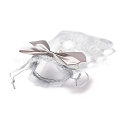 Sacchetti regalo con coulisse in organza di pizzo rettangolare&nbsp;OP-K002-03