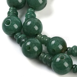 Fili di perline guru in avventurina verde naturale a 3 foro&nbsp;G-H064-E07-01