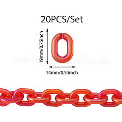 20 Stück transparente Schnellverbinder aus Acryl&nbsp;OACR-TADJ0001-03C