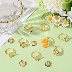 Fornituras de anillo ajustables de latón&nbsp;KK-BBC0018-54C