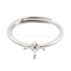 Anillos de latón planos y redondos ajustables&nbsp;LS-KK-G527-01B-P