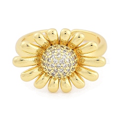 Micro allanar anillos de latón manguito de óxido de circonio cúbico&nbsp;RJEW-U030-03G-02