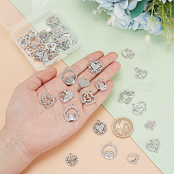 40 stücke 10 stile legierung strass anhänger&nbsp;ALRI-AR0001-09