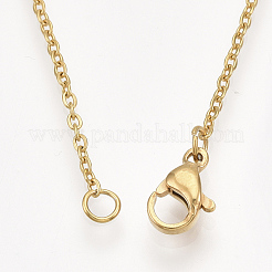 201 colliers pendentifs en acier inoxydable&nbsp;NJEW-T009-JN026-2-45