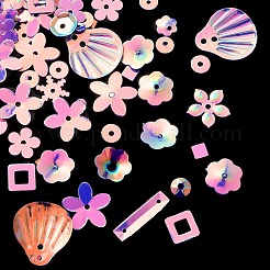 Regenbogenfarbene schillernde PVC-Pailletten/Paillettenperlen&nbsp;PVC-C001-01G