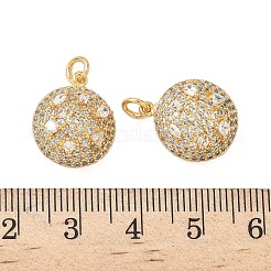 Messing micro pave klare zirkonia anhänger&nbsp;KK-G536-28G