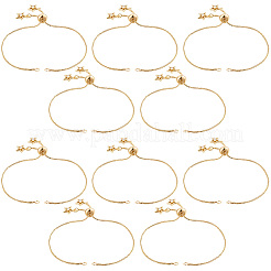 10 pièce de chaîne coulissante en laiton de 1 mm pour la fabrication de bracelets&nbsp;MAK-BBC0001-35