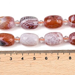 Naturelles feu crépitent agate perles brins&nbsp;G-K393-G02-12x16