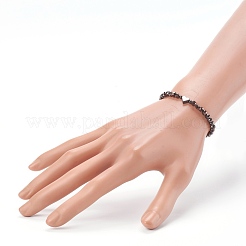 Bracelets de perles de verre rondes à facettes électrolytiques&nbsp;BJEW-JB06125