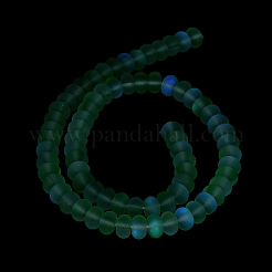 Mattierte transparente Glasperlenstränge&nbsp;FGLA-M002-01F
