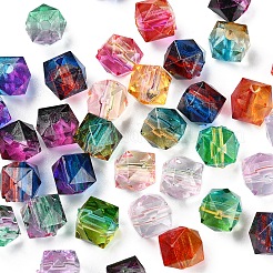 250 Stück 10 Farben zweifarbige transparente&nbsp;ACRP-CJ0001-03