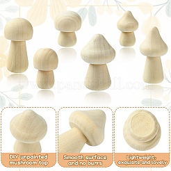 24 stücke 6 stile ungefärbt natürliche holz dekoration&nbsp;WOOD-YW0001-44