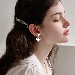 24 stücke 4 arten 304 edelstahl clip-auf ohrring Zubehörse mit imitation perle kunststoff perlen&nbsp;STAS-SC0010-46B