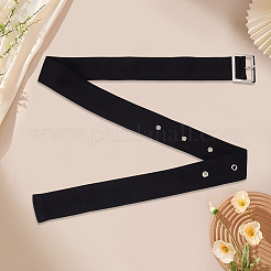 1 ceinture abdominale en tissu noir&nbsp;AJEW-GF0014-51P