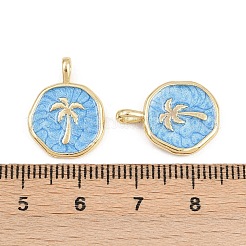 Colgantes de esmalte de latón&nbsp;KK-B157-15G-01