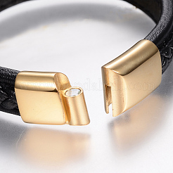 Geflochtenen Lederband Armbänder&nbsp;BJEW-H561-08F