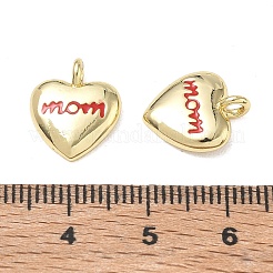 Pendentifs en laiton et émail pour la fête des mères&nbsp;KK-CBA9234-06G-01