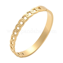 304 Edelstahl-Armreifen mit Scharnier für Damen&nbsp;AJEW-P127-25G