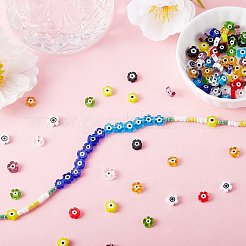 150pcs 10colors handgefertigte Bunte Malerei-Perlen des bösen Blicks&nbsp;LAMP-SZ0001-17