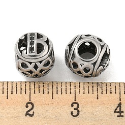 Cuentas de acero inoxidable 304 con engastes de rhinestone&nbsp;STAS-O002-01B-AS