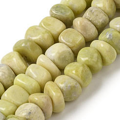 Hilo de abalorios de jade natural de limón&nbsp;G-B078-G03-01