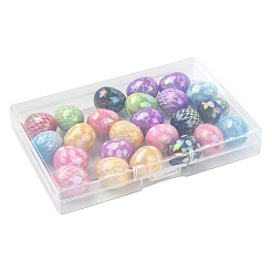 24 Stück 3 Stile UV-Beschichtung undurchsichtige Acrylperlen&nbsp;OACR-FS0002-63