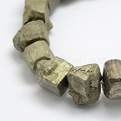 Natürliche Pyrit Perlen Stränge&nbsp;G-P322-20