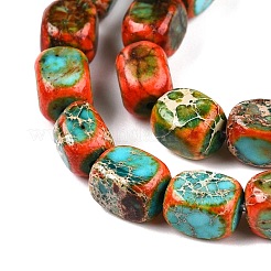 Brins de perles de jaspe impérial naturel&nbsp;X-G-N342-62G