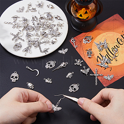 60 pendentif en alliage de style tibétain sur le thème d'Halloween&nbsp;TIBEP-DC0001-35